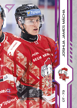 Joshua James Macha Olomouc Tipsport ELH 2024/25 SportZoo 2. serie Purple Iceberg /60 #333
